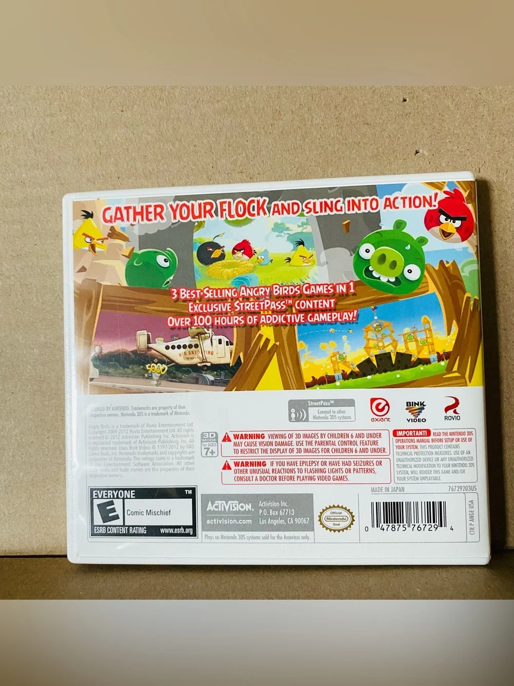 Nintendo Angry Birds Trilogy EUC includes box, game, pamphlet